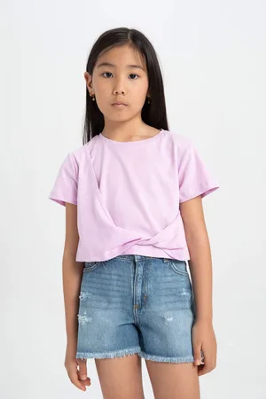 DeFacto Girl Relax Fit Crew Neck Short Sleeve T-Shirt