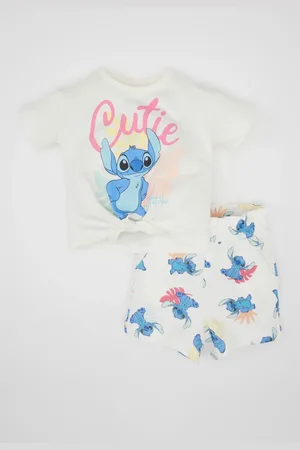 DeFacto Baby Girl Disney Lilo & Stitch Short Sleeve T-shirt Shorts 2-Piece Set