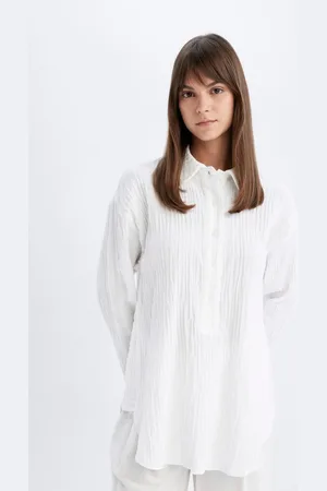DeFacto Relax Fit Muslin Long Sleeve Shirt Tunic