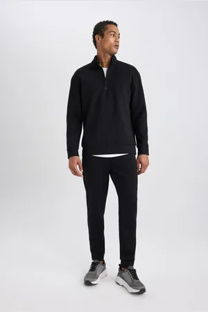 DeFacto Fit Sports Jogger Sweatpants Slim Fit Slim Cut Scuba Diving Fabric Standard Leg