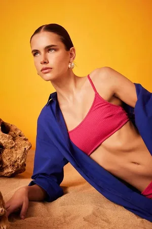 DeFacto Fall in Love Regular Fit Wrinkled Bikini Top