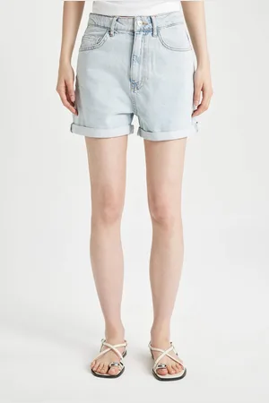 DeFacto Mom Fit Jean High waist Folded Leg Short
