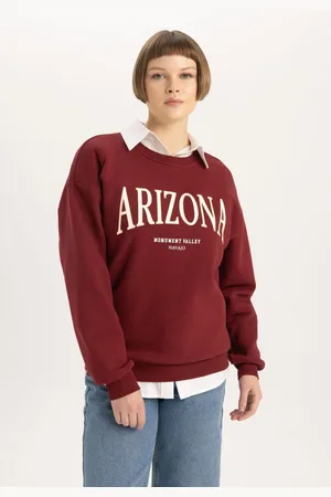 DeFacto Relax Fit Crew Neck University Printed Thick Fabric Sweatshirt