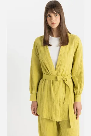 DeFacto Relax Fit V-Neck Muslin Kimono