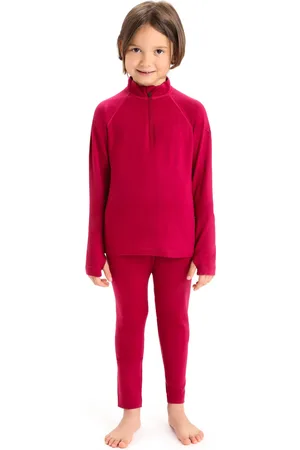 Icebreaker Dětské tričko K 260 Tech LS Half Zip Cherry