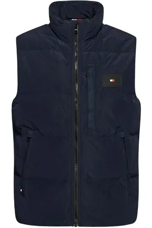 Tommy Hilfiger Vest - HIGH LOFT STAND COLLAR VEST blue