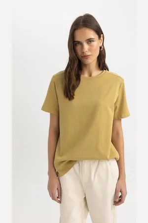 DeFacto Regular Fit Crew Neck Premium Basic Short Sleeve T-Shirt