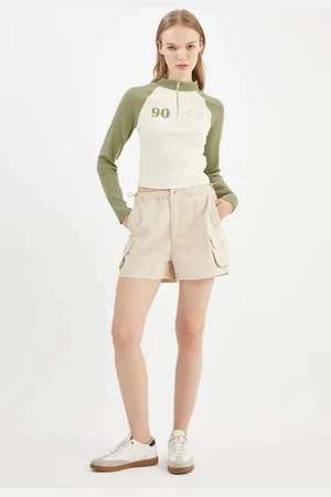 DeFacto Cool Regular Fit Normal Waist Short Leg Gabardine Shorts