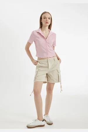 DeFacto Cool Regular Fit Normal Waist Short Leg Gabardine Shorts
