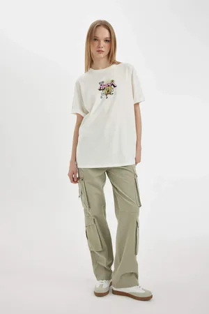 DeFacto Straight Fit Cargo Gabardine Trousers