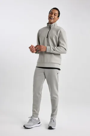 DeFacto Fit Sports Jogger Sweatpants Slim Fit Slim Cut Scuba Diving Fabric Standard Leg