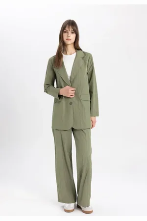 DeFacto Wide Leg Wide Leg Parachute Fabric Pants with Pockets Basic Plain Cargo Pockets