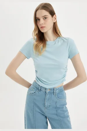 DeFacto Fitted Crew Neck Modal Short Sleeve T-Shirt