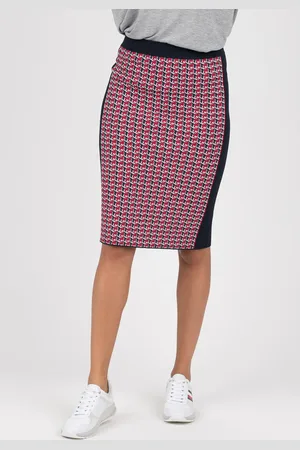 Tommy Hilfiger Skirt - VARENA PENCIL SKT dark blue-red-white