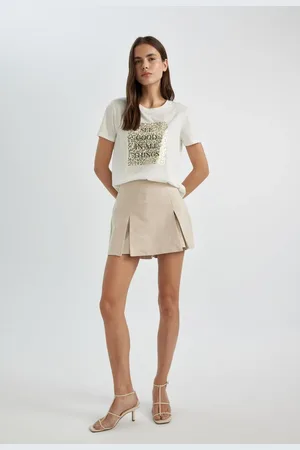 DeFacto High Waist Wide Leg Shorts Skirt