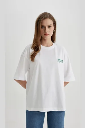 DeFacto Oversize Fit Crew Neck Printed Short Sleeve T-Shirt