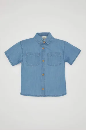 DeFacto Baby Boy Short Sleeve Jean Shirt