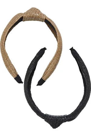 Urban classics Braid Bast Headband 2-Pack /béžová