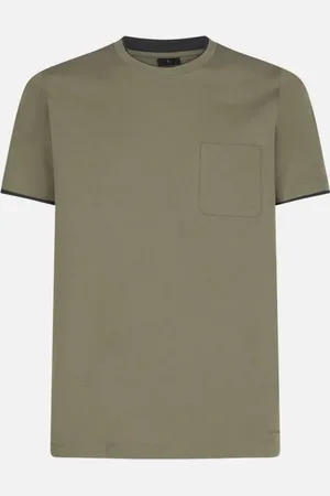 Geox Olivové pánské tričko T-Shirt - Pánské