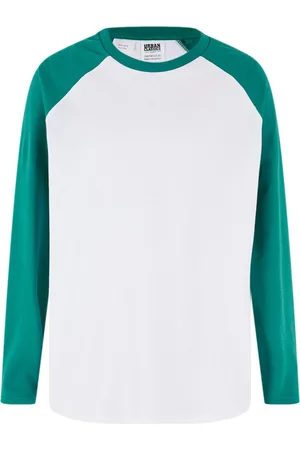Urban classics Chlapecké triko s dlouhým rukávem Organic Oversized /zelená