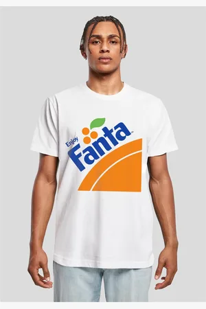 Merchcode Pánské tričko s logem Fanta bílé