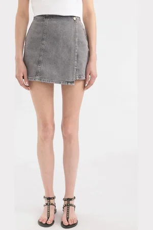 DeFacto High Waist Mini Jean Shorts Skirt