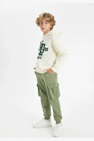 DeFacto Boys Cargo Pocket Elastic Waist Leg Jogger School Sweatpants