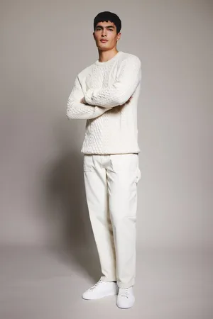 DeFacto Pants Straight Fit Normal Cut Normal Waist Pipe Leg Basic Plain Pocket