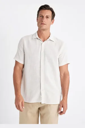 DeFacto Regular Fit Polo Collar Cotton Basic Plain Short Sleeve Shirt