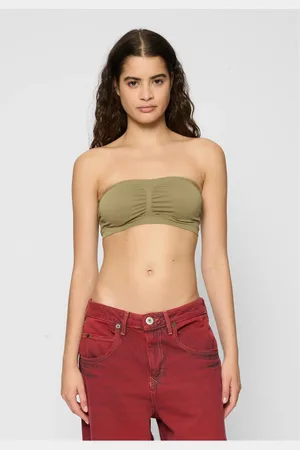 Urban classics Dámské podprsenky Bandeau 2-Pack khaki+khaki