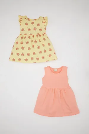 DeFacto Baby Girl Patterned Sleeveless 2-Piece Dress