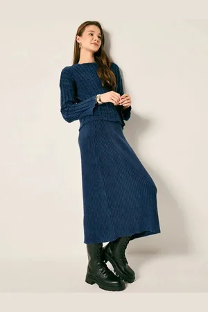 DeFacto Regular Fit Cotton Maxi Skirt