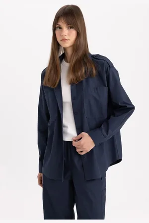 DeFacto Relax Fit Poplin Long Sleeve Shirt Tunic