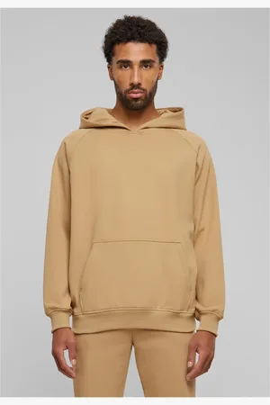 Urban classics Pánská mikina s kapucí Cozy Raglan Hoody béžová