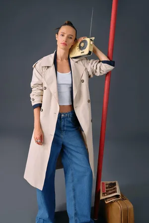 DeFacto Waterproof Relax Fit Trench Coat