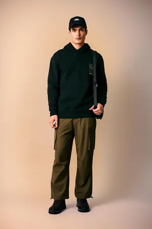 DeFacto Trousers Relax Fit Cargo Pocket Elastic Leg