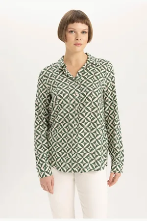 DeFacto Regular Fit Long Sleeve Patterned Shirt