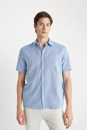 DeFacto Regular Fit Polo Collar Basic Plain Short Sleeve Shirt