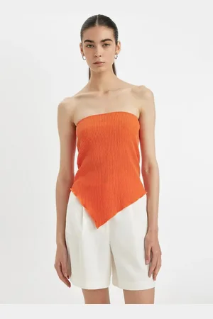 DeFacto Slim Fit Strapless Crepe Blouse