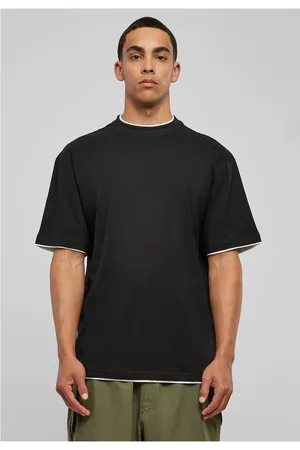 Urban classics Kontrastní vysoké tričko blk/wht
