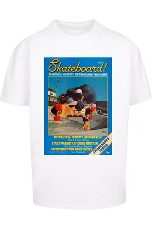 Merchcode Pánské tričko The Skateboard Magazine Cover No 8 bílé