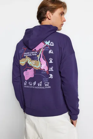 Trendyol Pánská oversized/široká mikina s kapucí