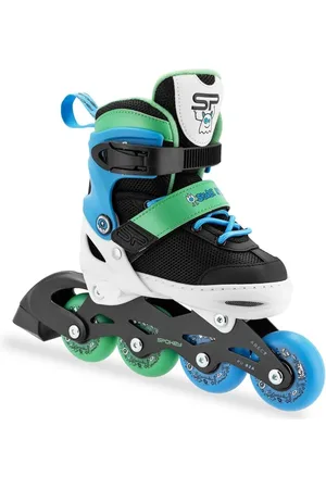 Spokey JOY Detské kolieskové korčule, čierno-modré, ABEC7 Carbon, veľ. 27-30