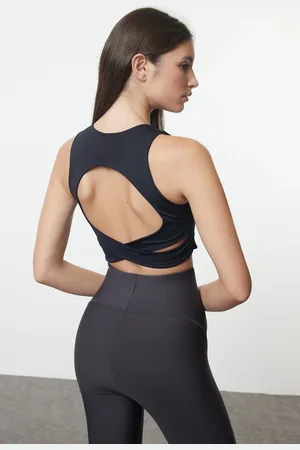 Trendyol Dark Navy Blue Back Detailed Support/Shaping Knitted Sports Bra