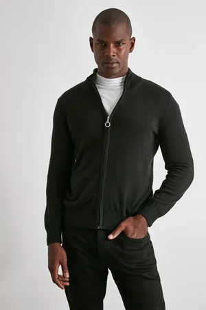 Trendyol Pánský kardigan Zipper detailed