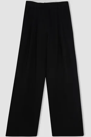 DeFacto Wide Leg Wide Leg Pocket Darted Plain Basic Classic Woven Trousers