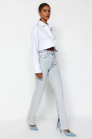 Trendyol Dámské rifle Slim fit