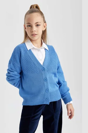 DeFacto Girl V Neck Knitted Cardigan