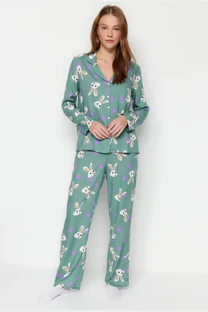 Trendyol Dámské pyžamo Rabbit patterned