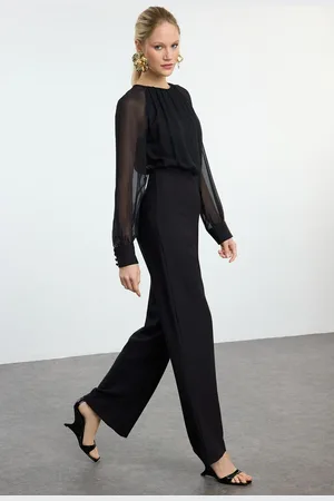 Trendyol Black Woven Overalls
